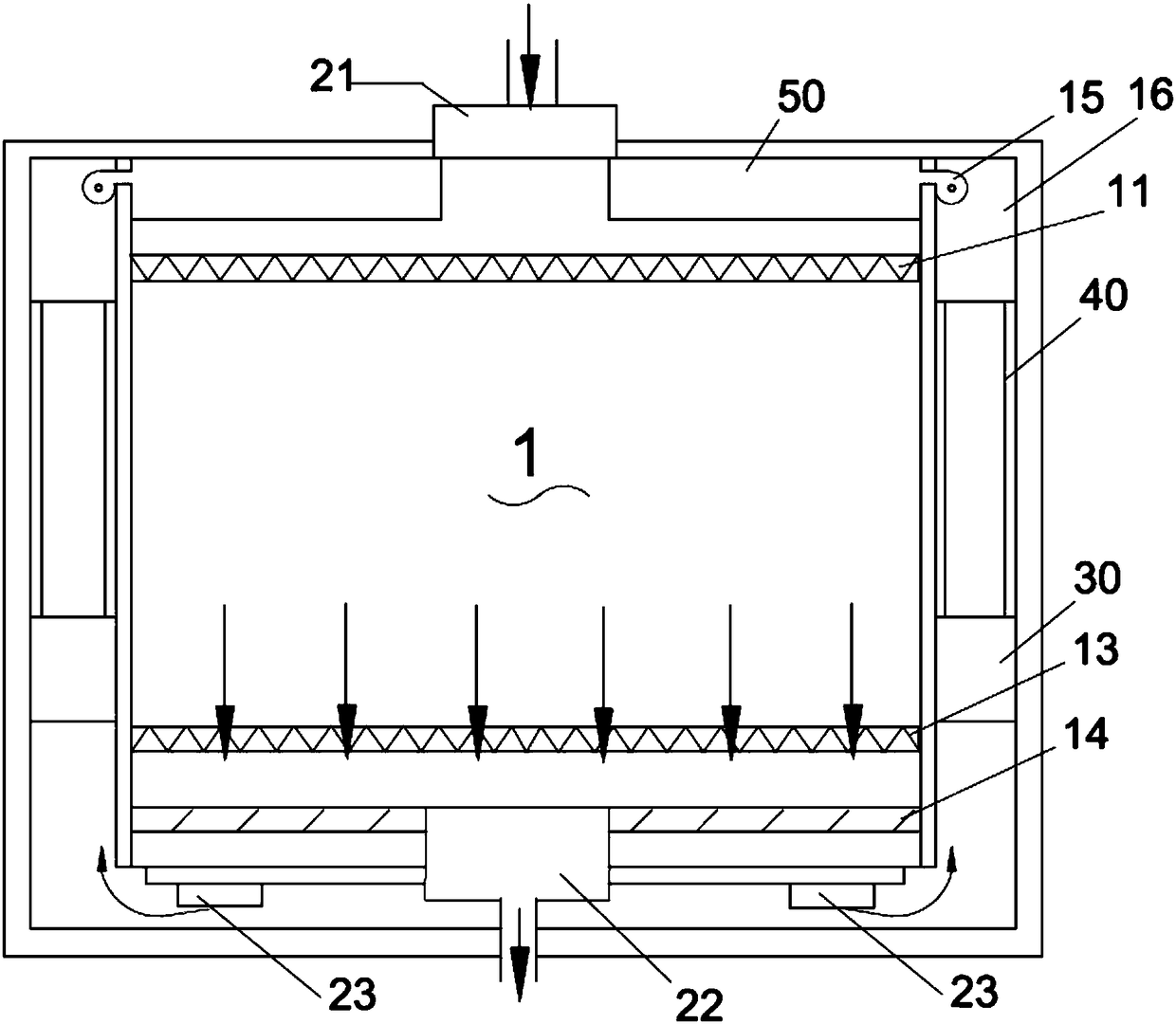 Air purification system with high air volume