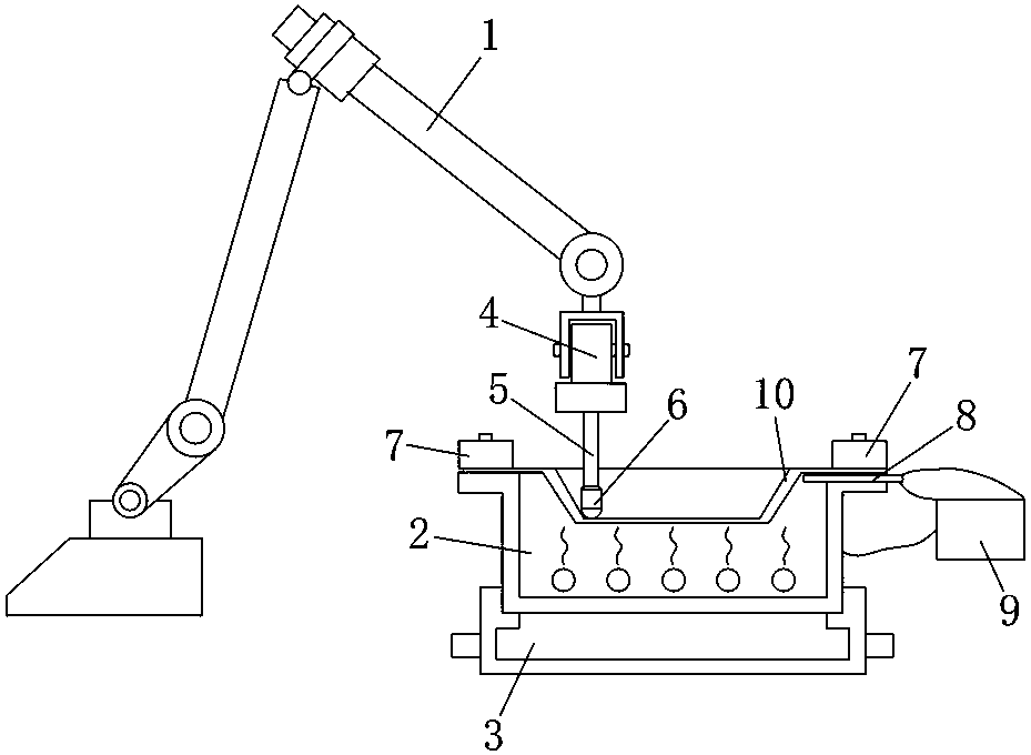 Thermo-vibration combined progressive forming device and forming process of magnesium alloy thin-walled parts