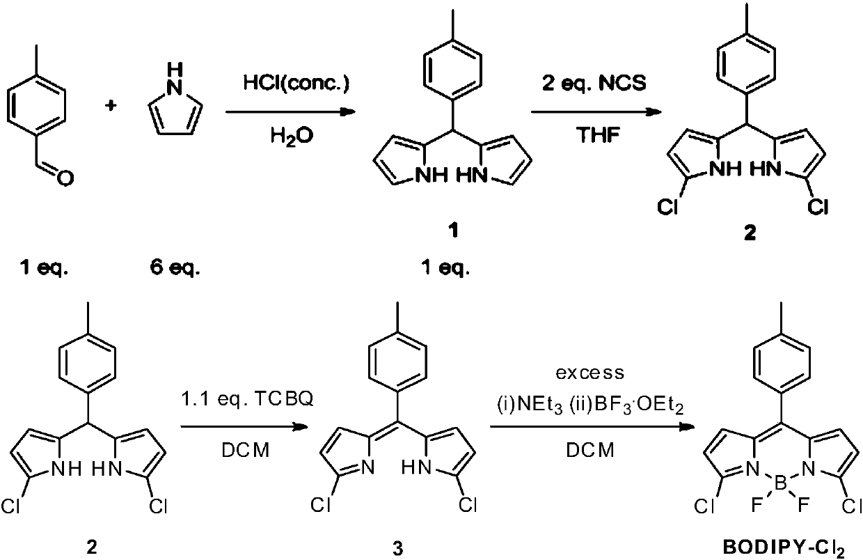 Fluorescent probe molecule for detecting explosive RDX and preparation method and application of fluorescent probe molecule