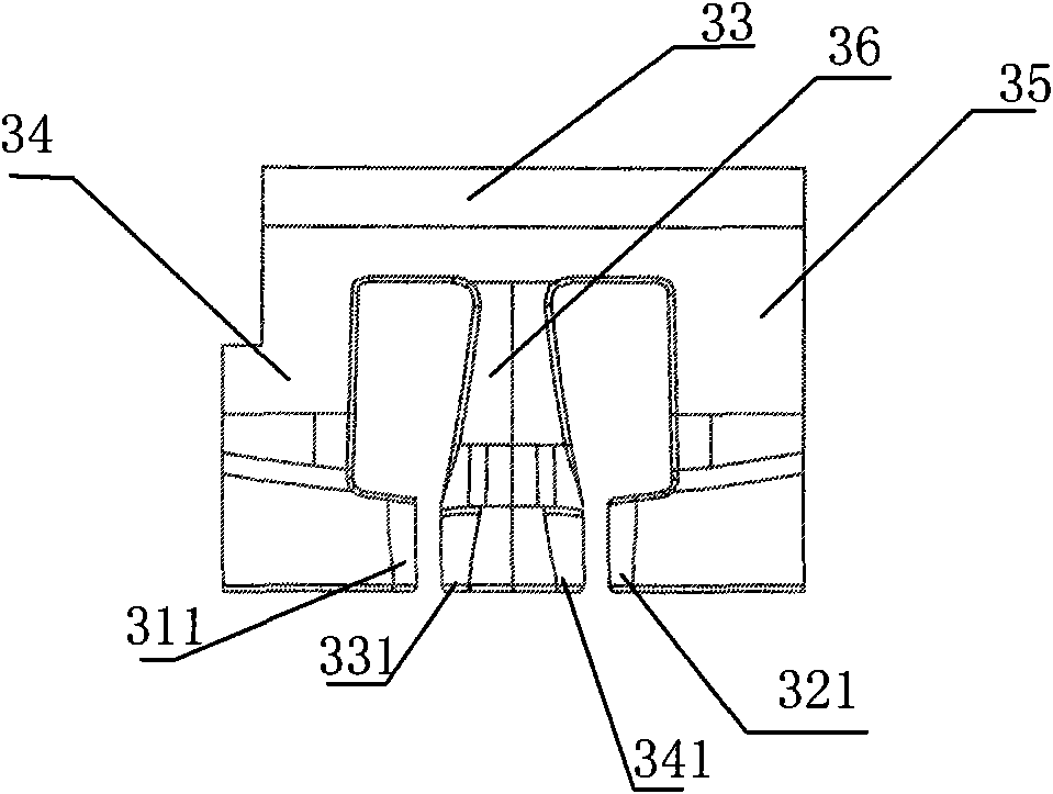 Special-purpose collecting component for cotton type siro spinning