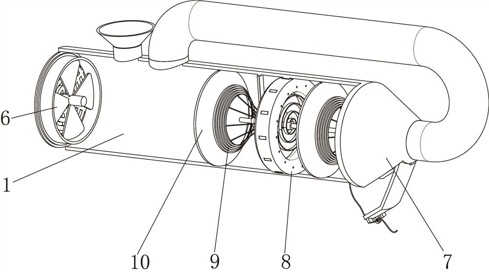 A hot air internal circulation type tea-milling stove and drying method thereof