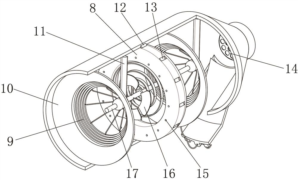 A hot air internal circulation type tea-milling stove and drying method thereof