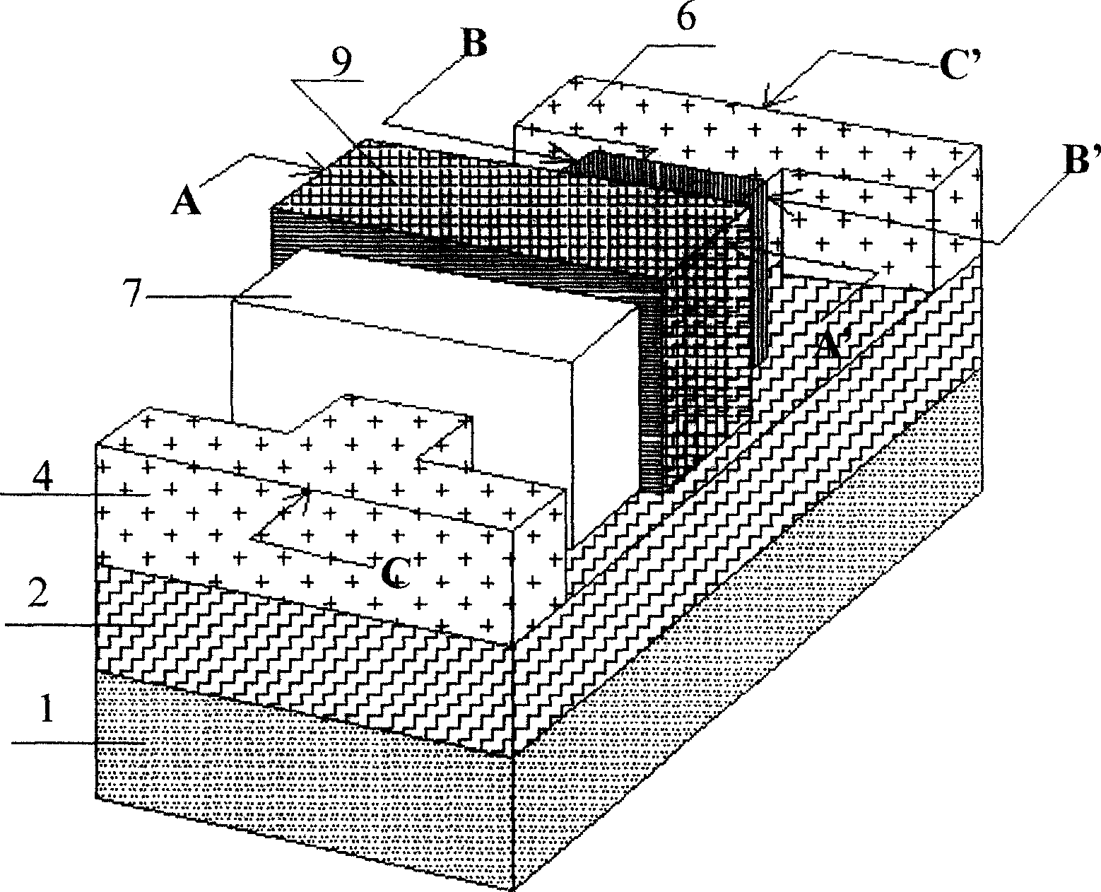 Three-dimensional multi-gate high-voltage N type transverse double-diffused metal-oxide semiconductor device