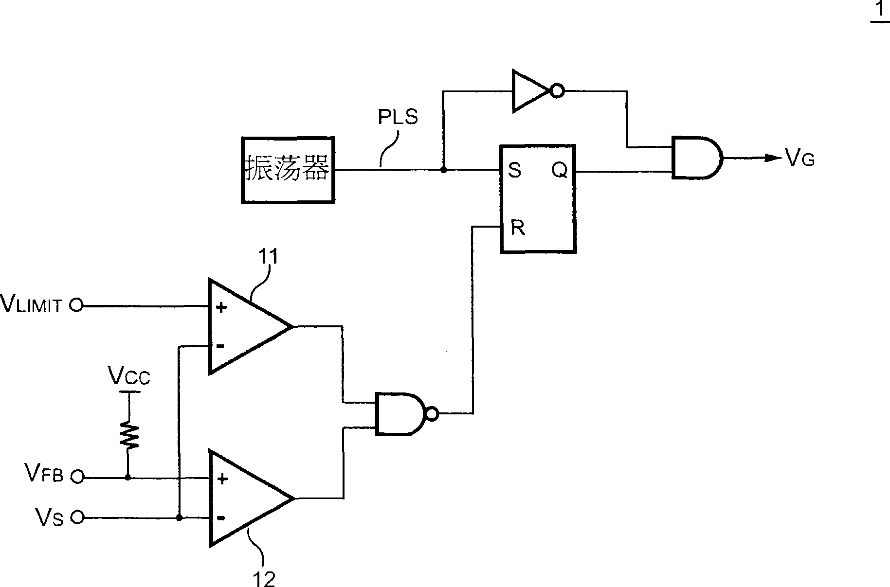 A switch-over type control device for output power compensation