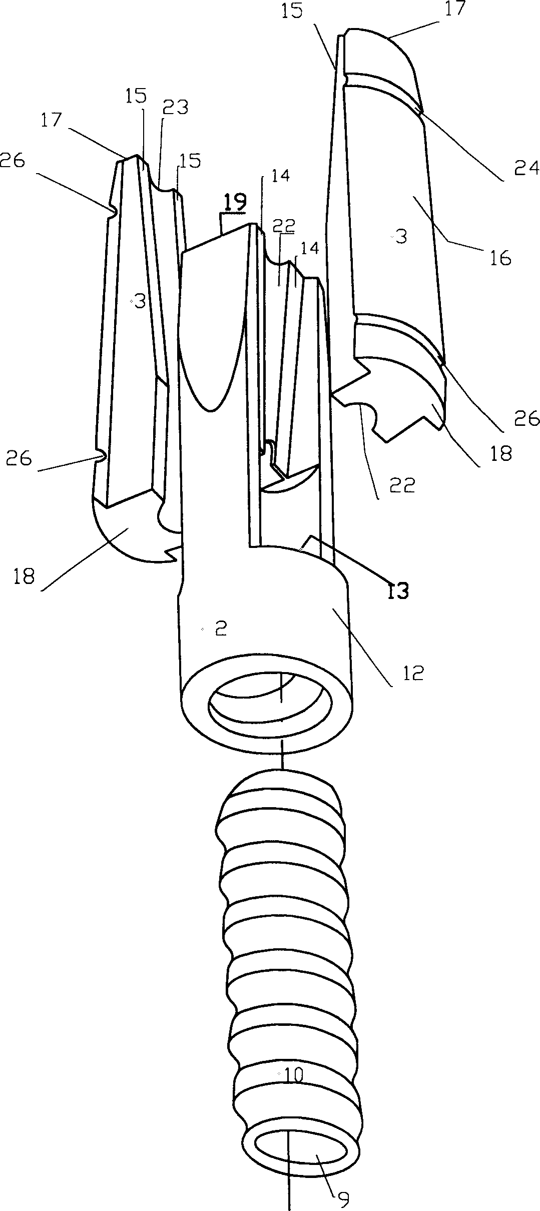 Shell expansion type rock bolt