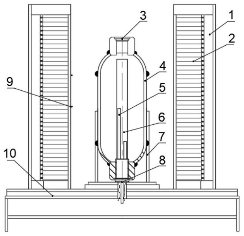 Solid magnesium-based hydrogen storage system achieving heating through external hot area