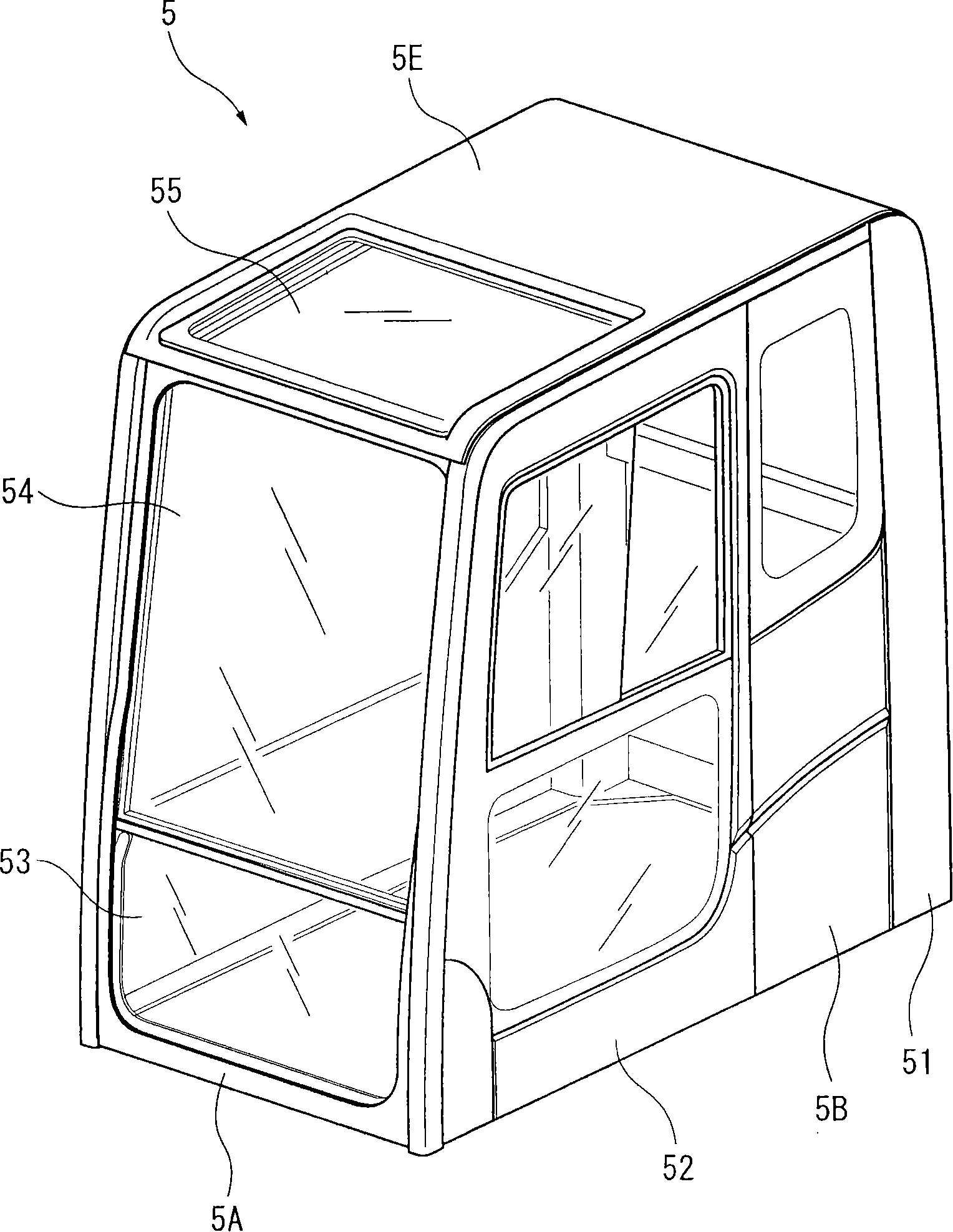 Cab for work machine