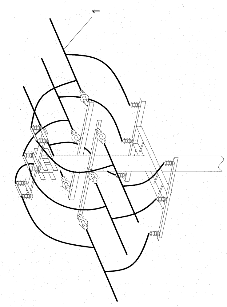 On-load change method of knife switch on 10kV closing rod