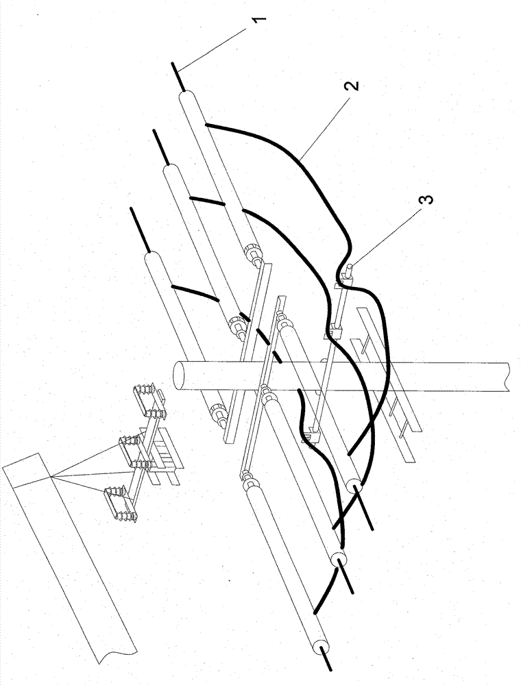 On-load change method of knife switch on 10kV closing rod