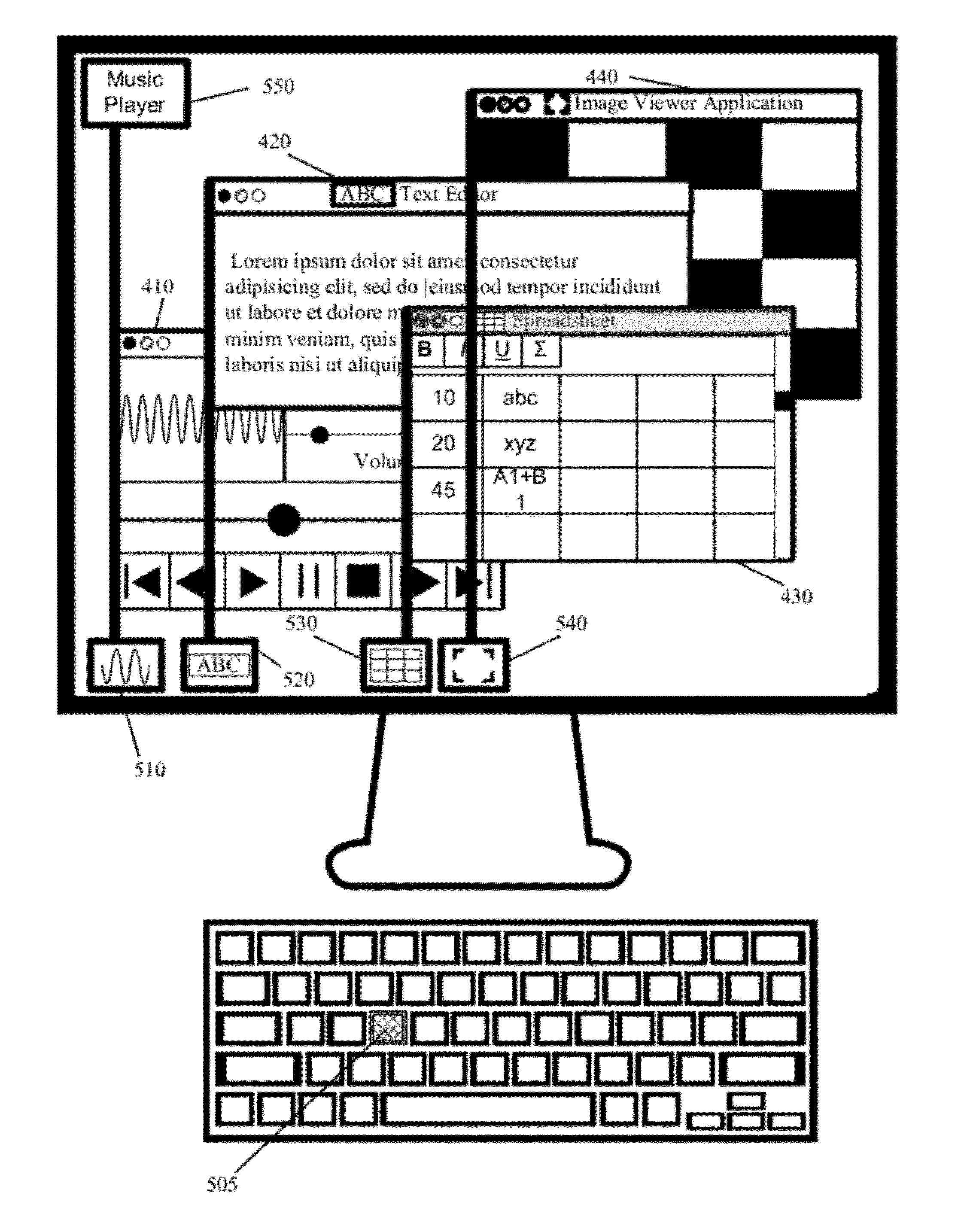 Linear progression based window management