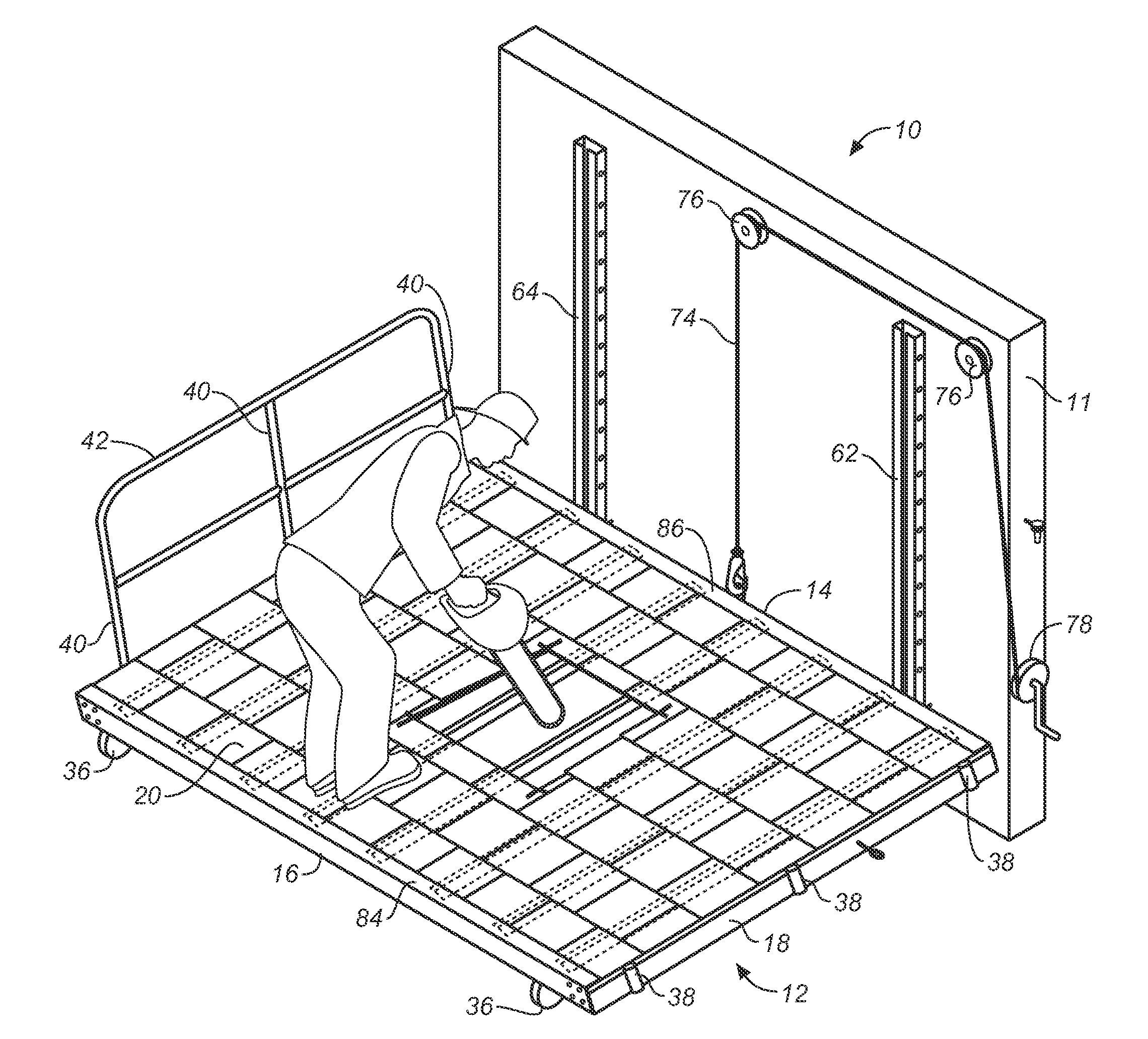 Adjustable pitch simulated roof for training firefighters in roof ventilation procedures