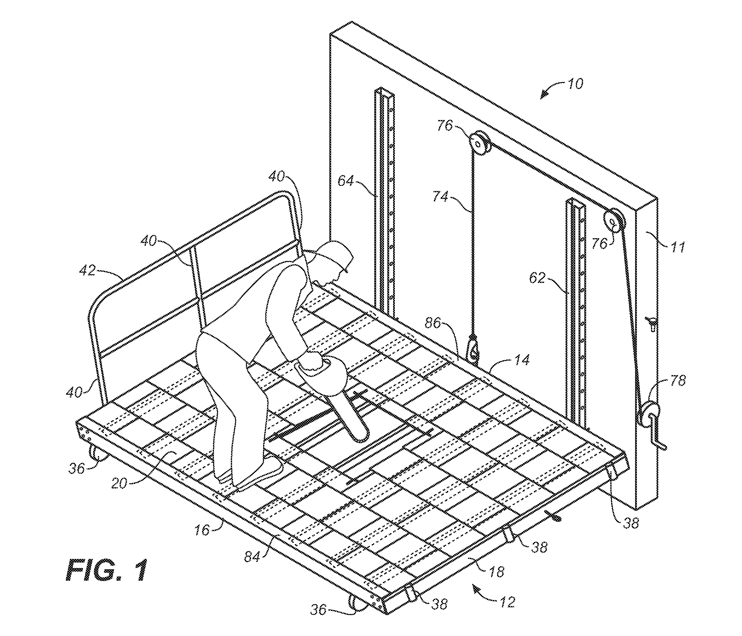 Adjustable pitch simulated roof for training firefighters in roof ventilation procedures