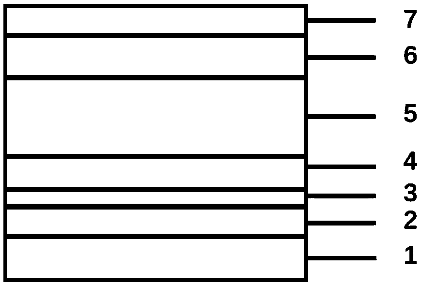 A perovskite solar cell doped with potassium thiocyanate and a preparation method thereof