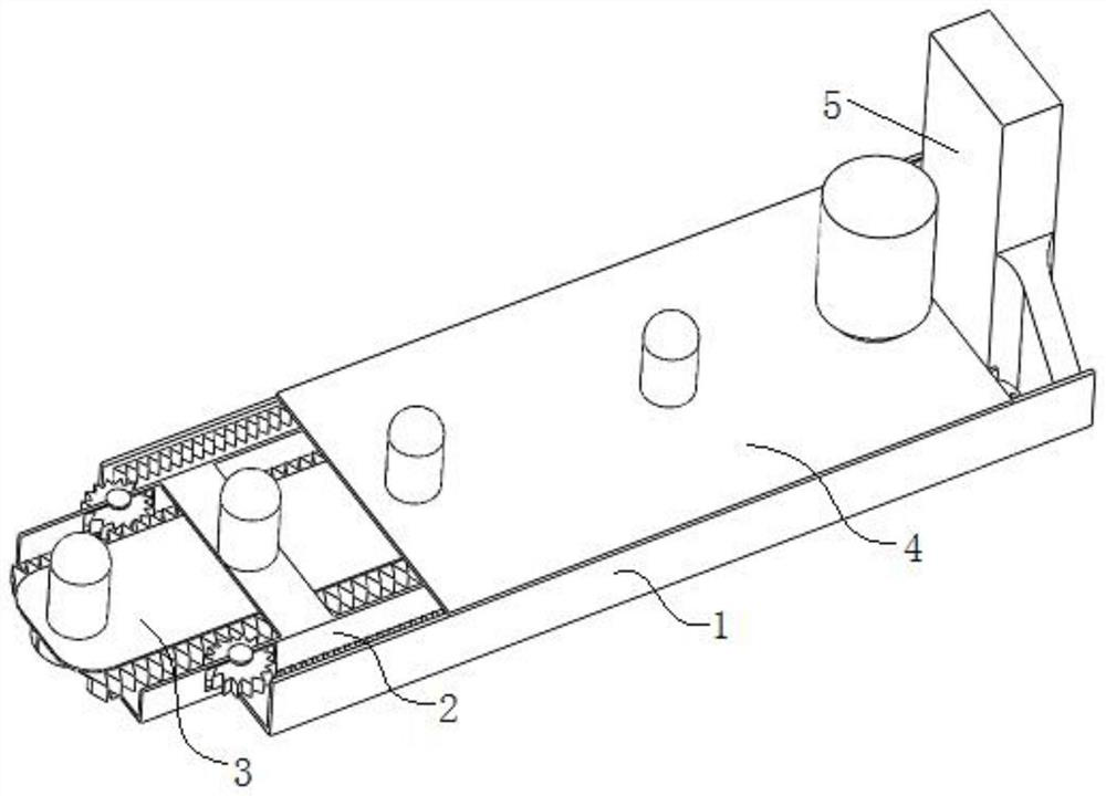 Multi-stage telescopic mechanism for carrying glass in liquid crystal glass substrate production