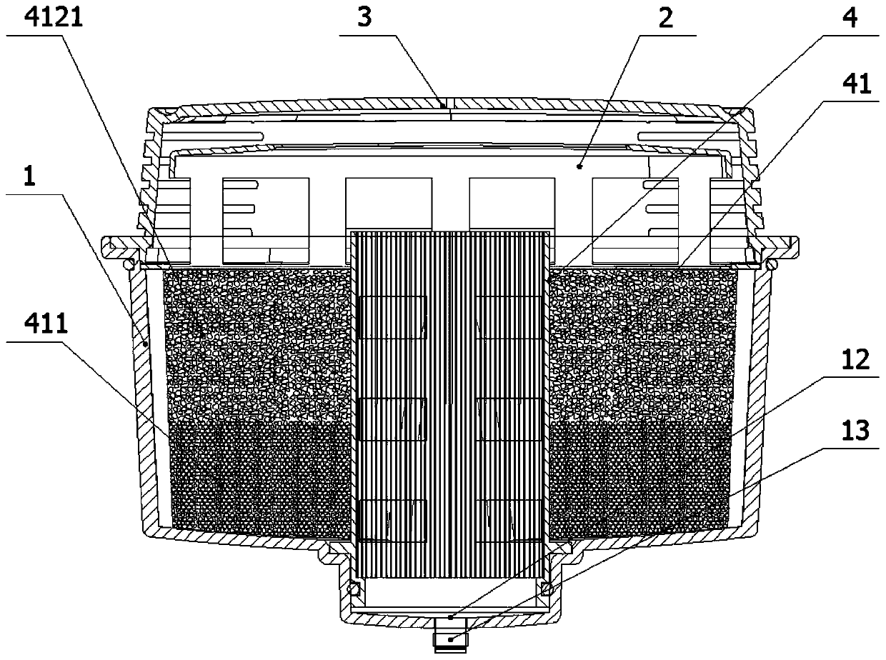 Composite filter element for water purifier and manufacturing method of composite filter element