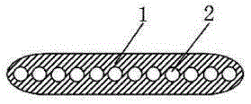 Layer-stranded ribbon fiber cable for electric power or communication