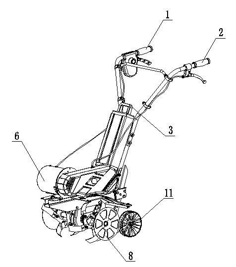 Direct current rotary cultivator