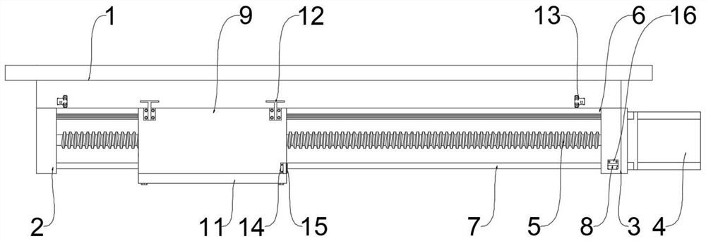 A stretching length adjusting device of a polyimide film stretching machine