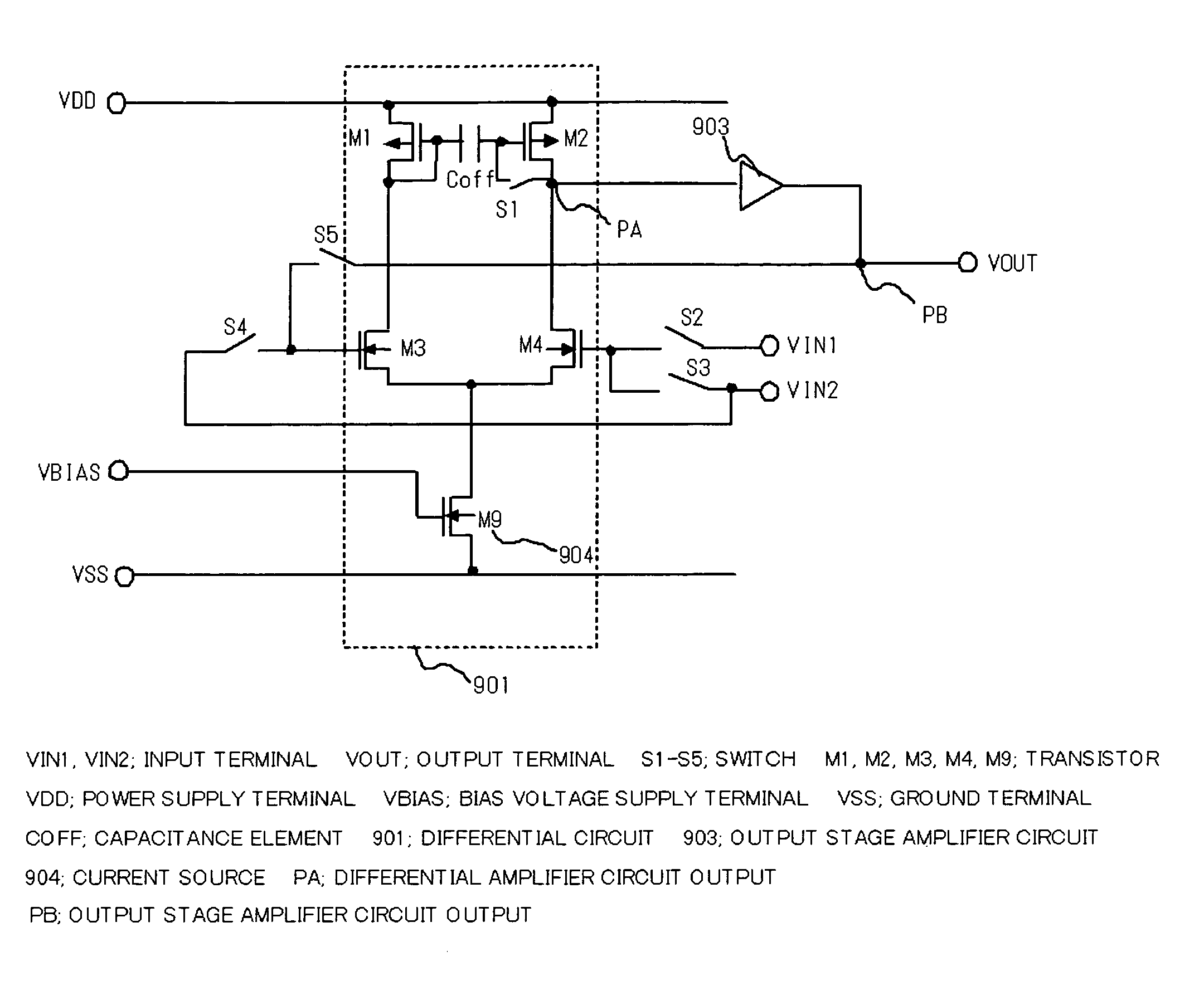 Differential amplifier, digital-to-analog converter, and display device