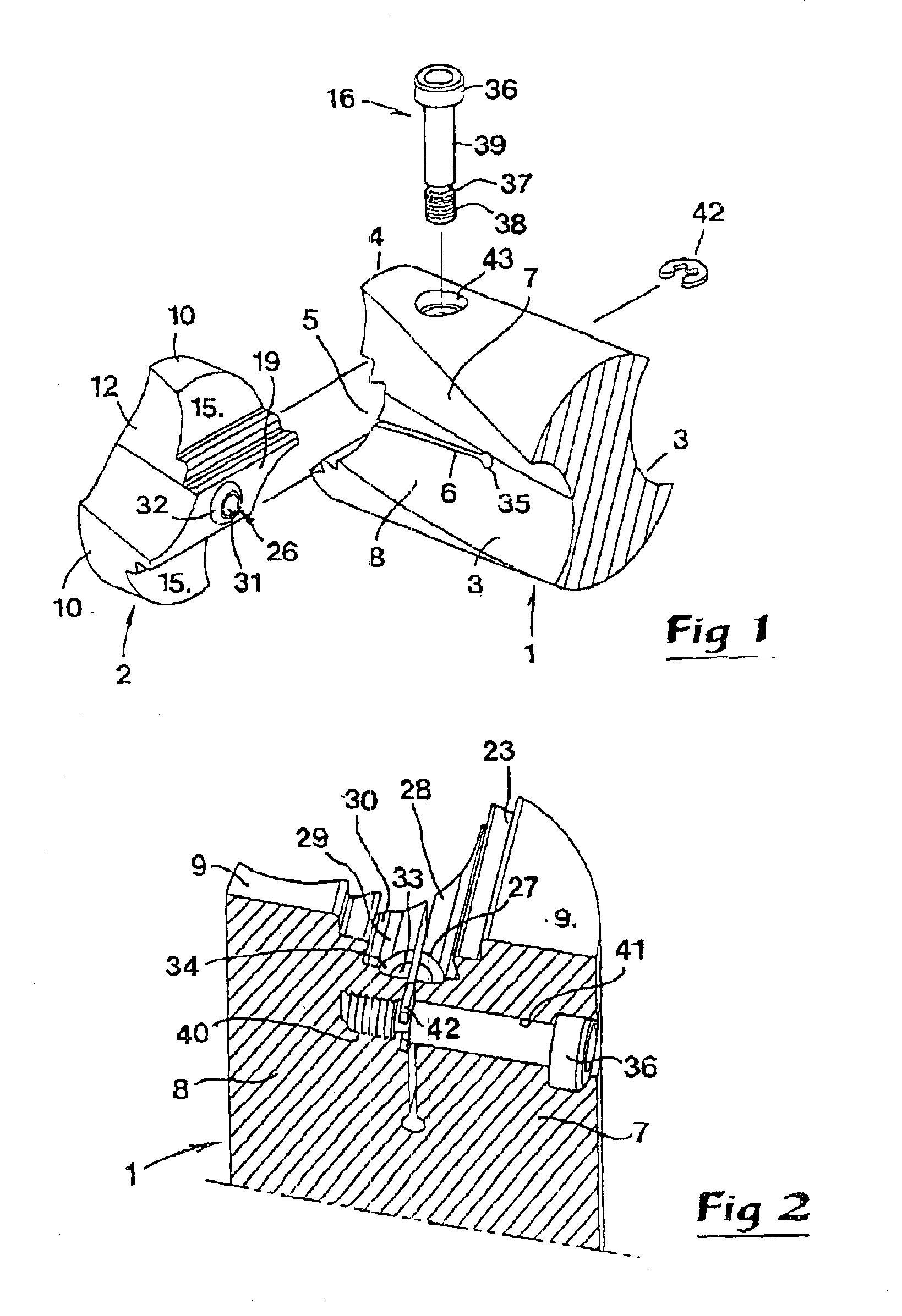 Rotatable tool for chip removing machining and appurtenant cutting part therefor