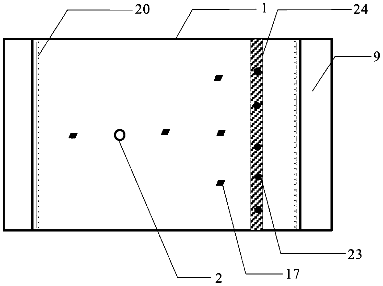 Water-collecting ground crack physical model test device and test method