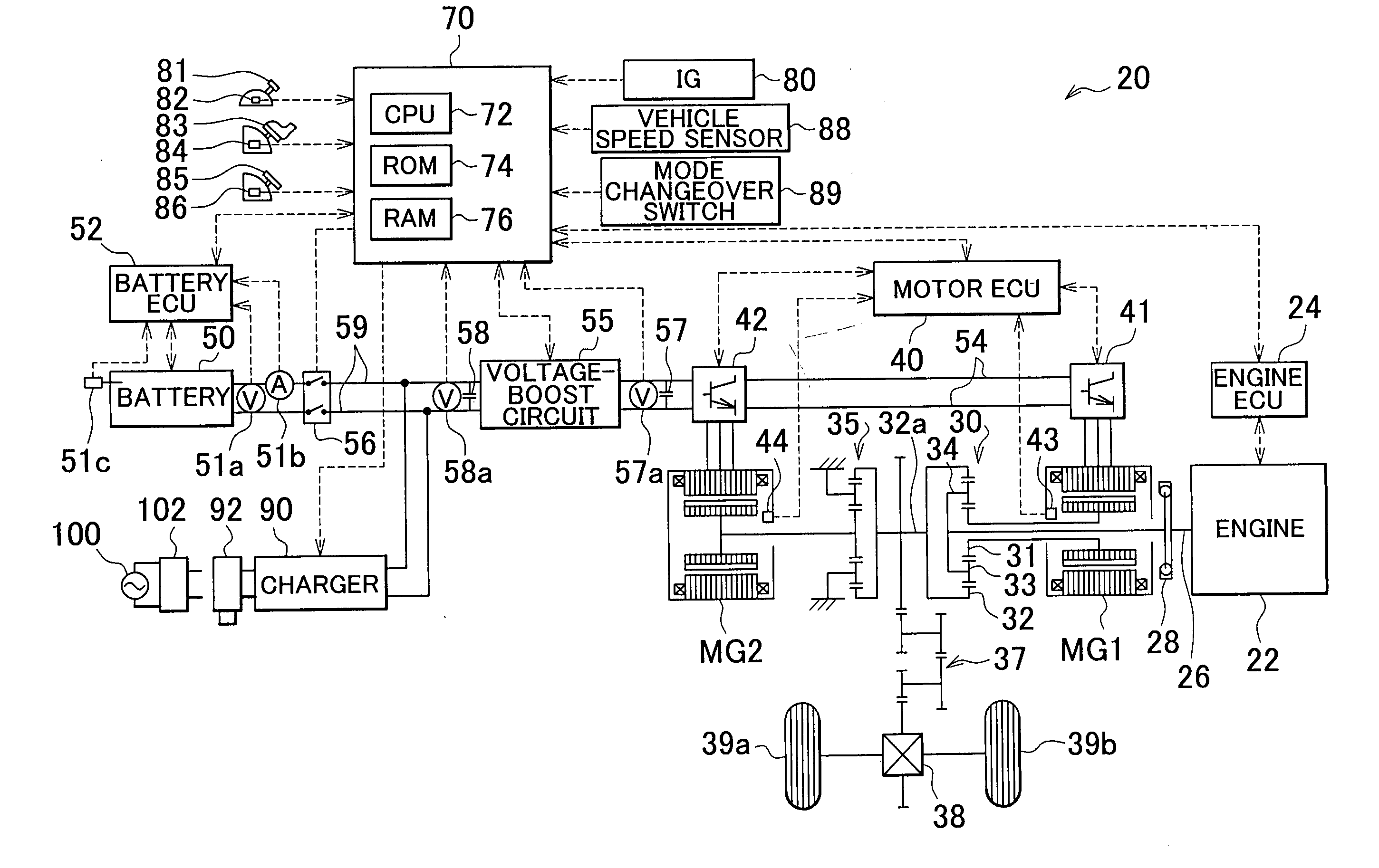 Hybrid vehicle and control method for the same