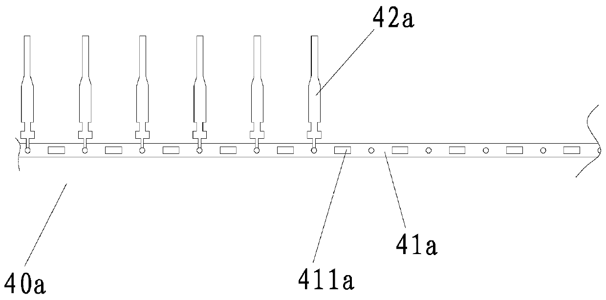 Terminal crimping die with material pressing mechanism