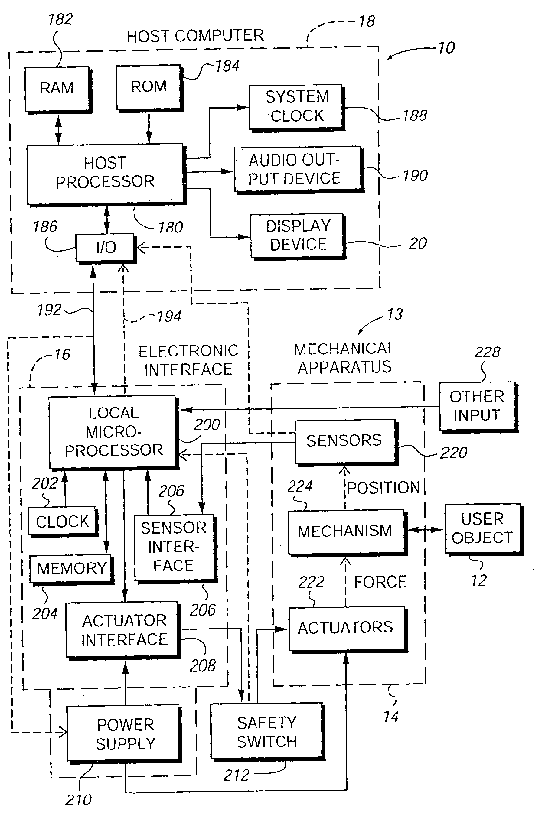 Isotonic-isometric haptic feedback interface