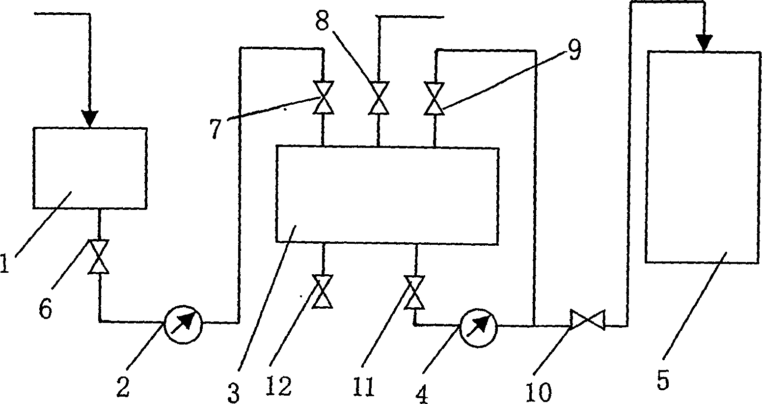 Device for cleaning ion exchange resin poisoned by iron and cleaning method