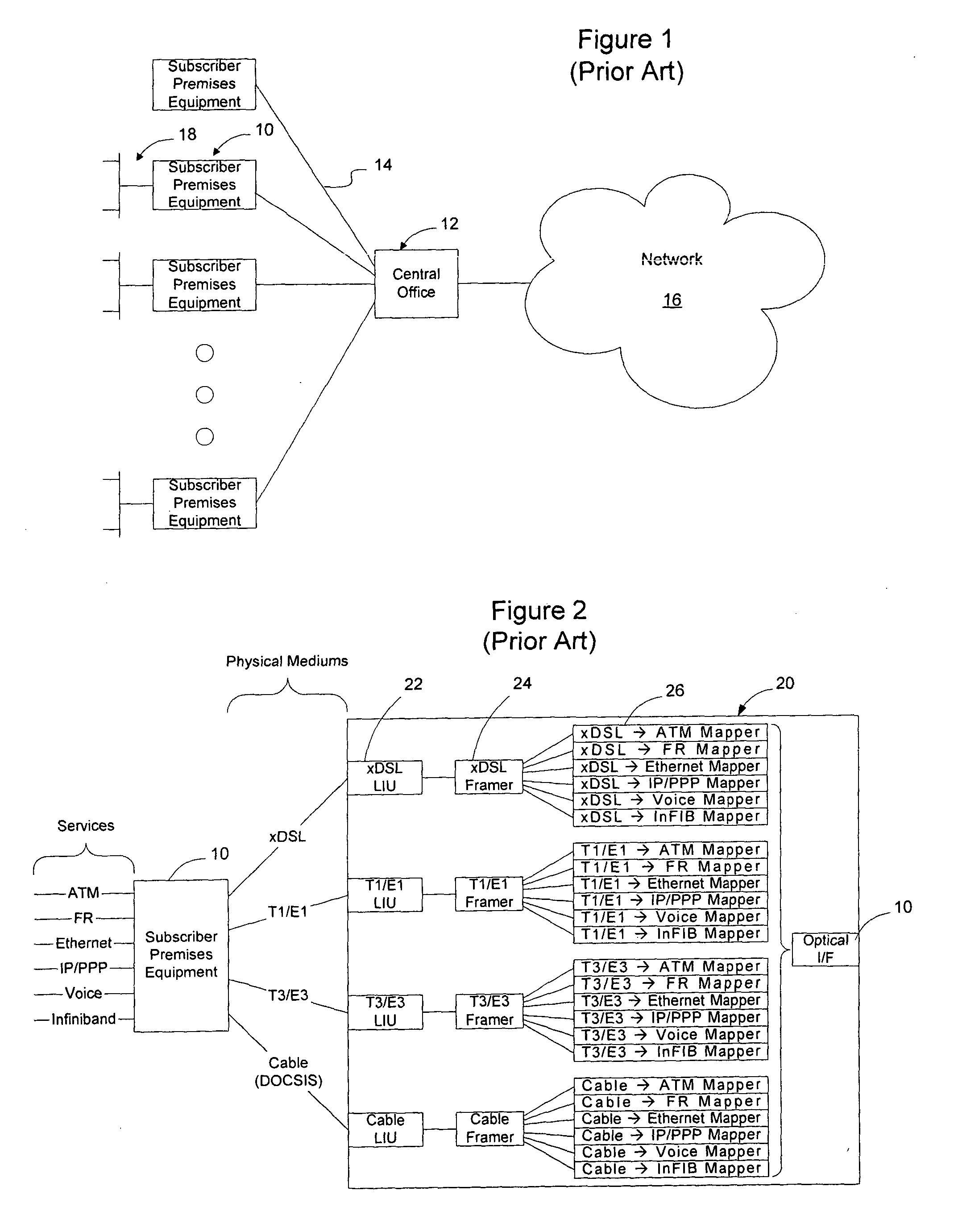 Method and apparatus for encapsulating services for transportation over metallic physical mediums