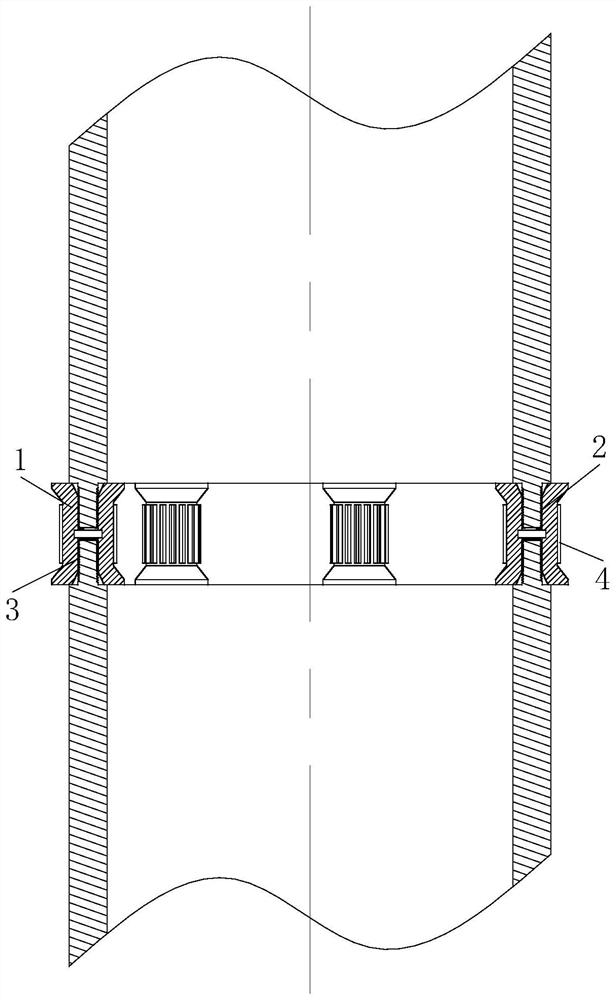 Telegraph pole connecting nut and tightening tool thereof