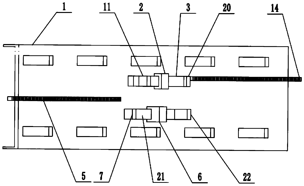 Self-adaptive stubble avoidance and ditching device for no-tillage planter in opposite rows of wheat