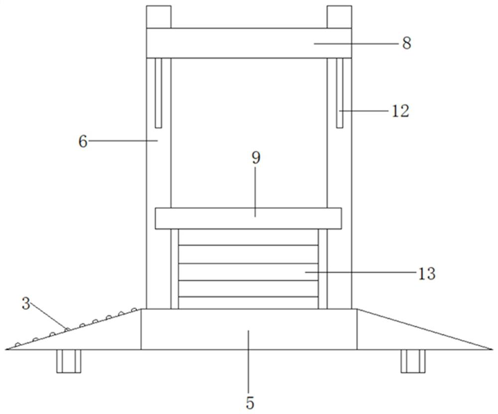 Refrigerating machine room pipeline device integrated set rail type installation device and method