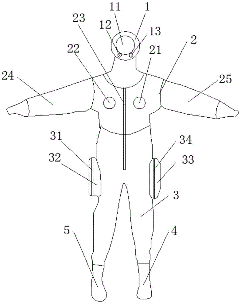 Self-service-respiration inflatable life jacket