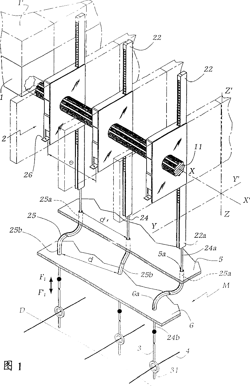 Device for forming shed in weaving loom of jacquard type