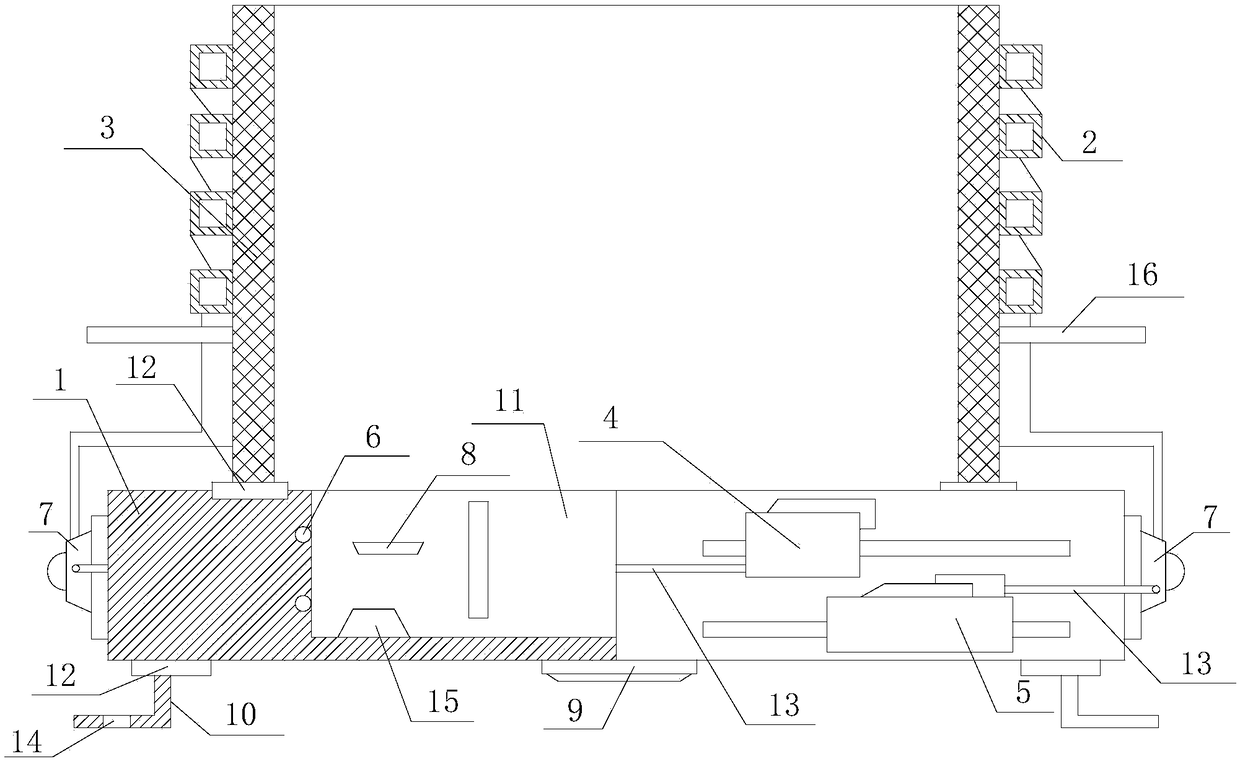 A battery bearing device for an electric vehicle