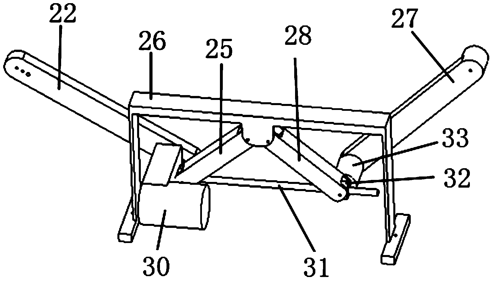 Flat plate type automatic folding combined desk and chair