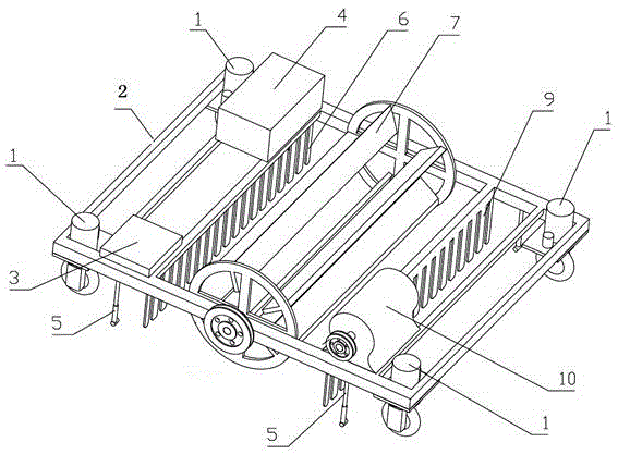 Automatic grain tedder