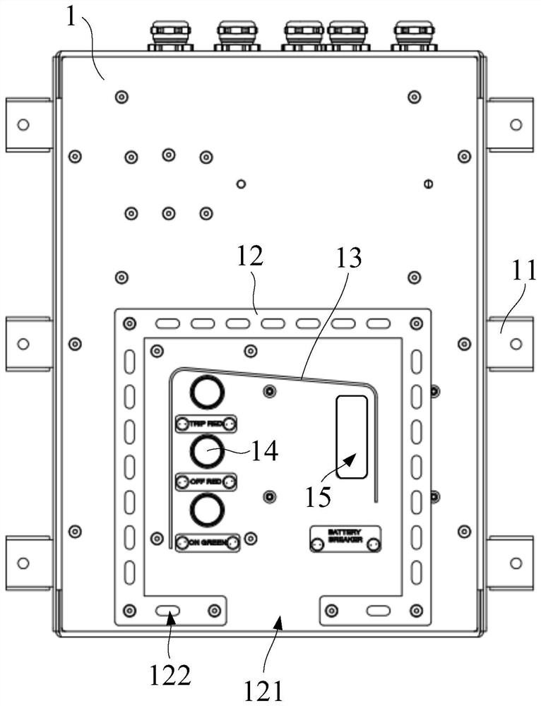 Railway vehicle and storage battery circuit breaker box thereof