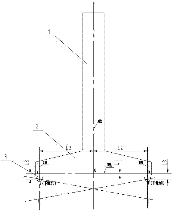 Scribing method for axial center holes of bottom landing leg beams of large-scale gantry crane