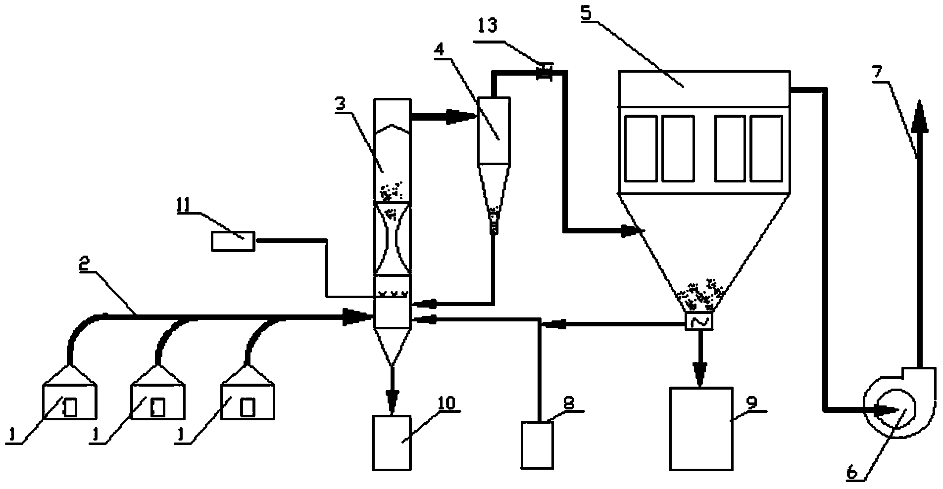 Process and device for purifying flue gas containing lead and cadmium by adopting sintered plate circulation adsorption method