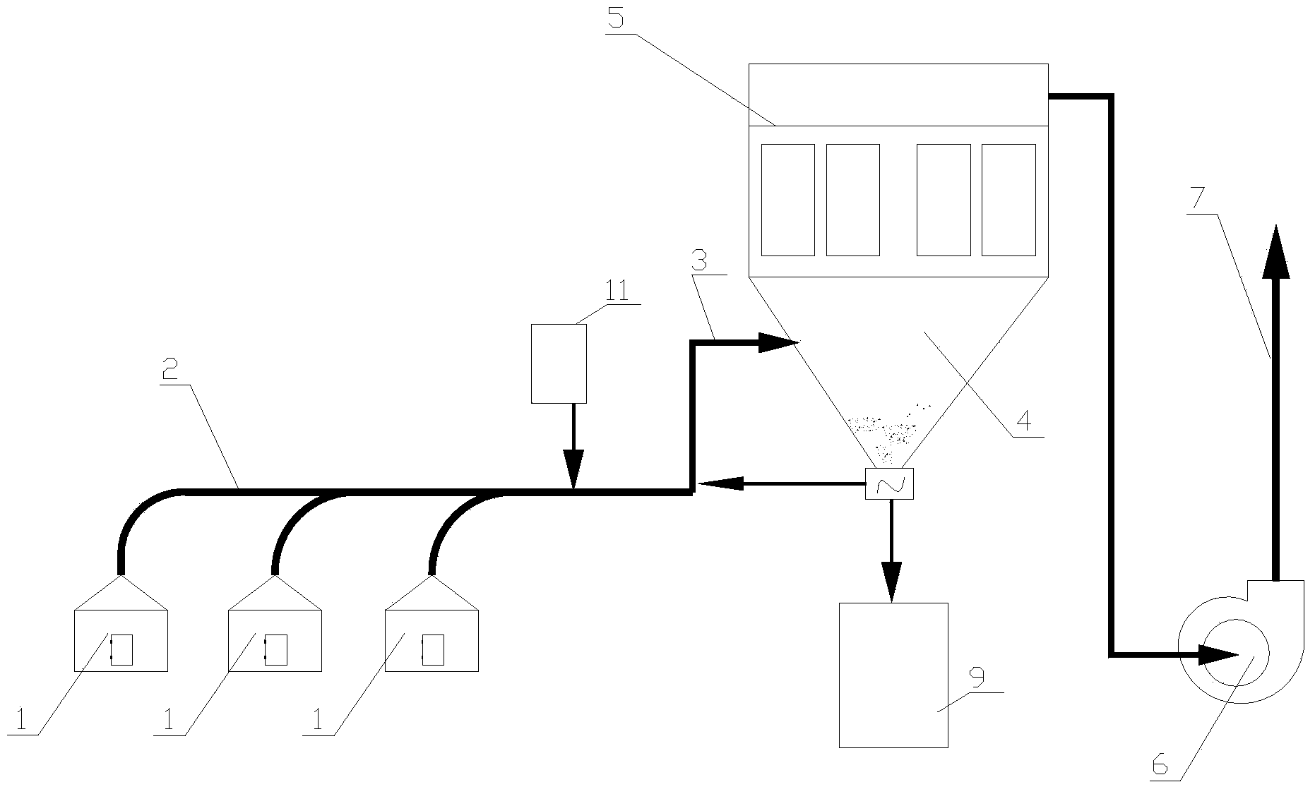 Process and device for purifying flue gas containing lead and cadmium by adopting sintered plate circulation adsorption method