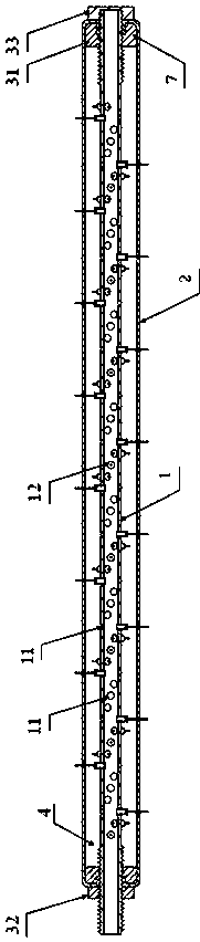 A device and method for infiltration and reinforcement of anchor hole walls in earthen ruins