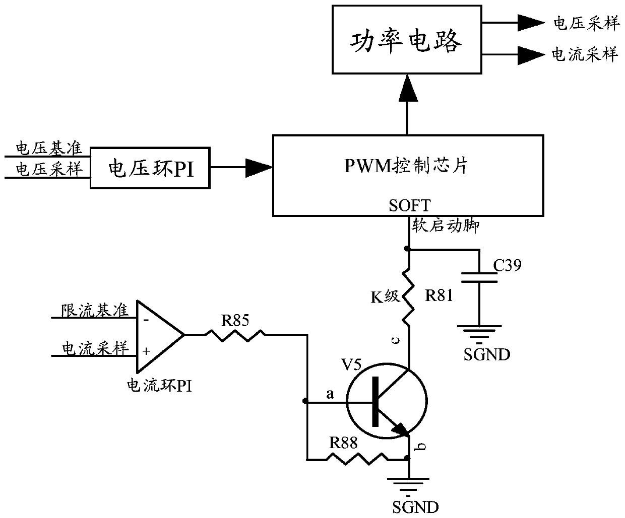 Current-limiting control circuit of laser load distributor for space