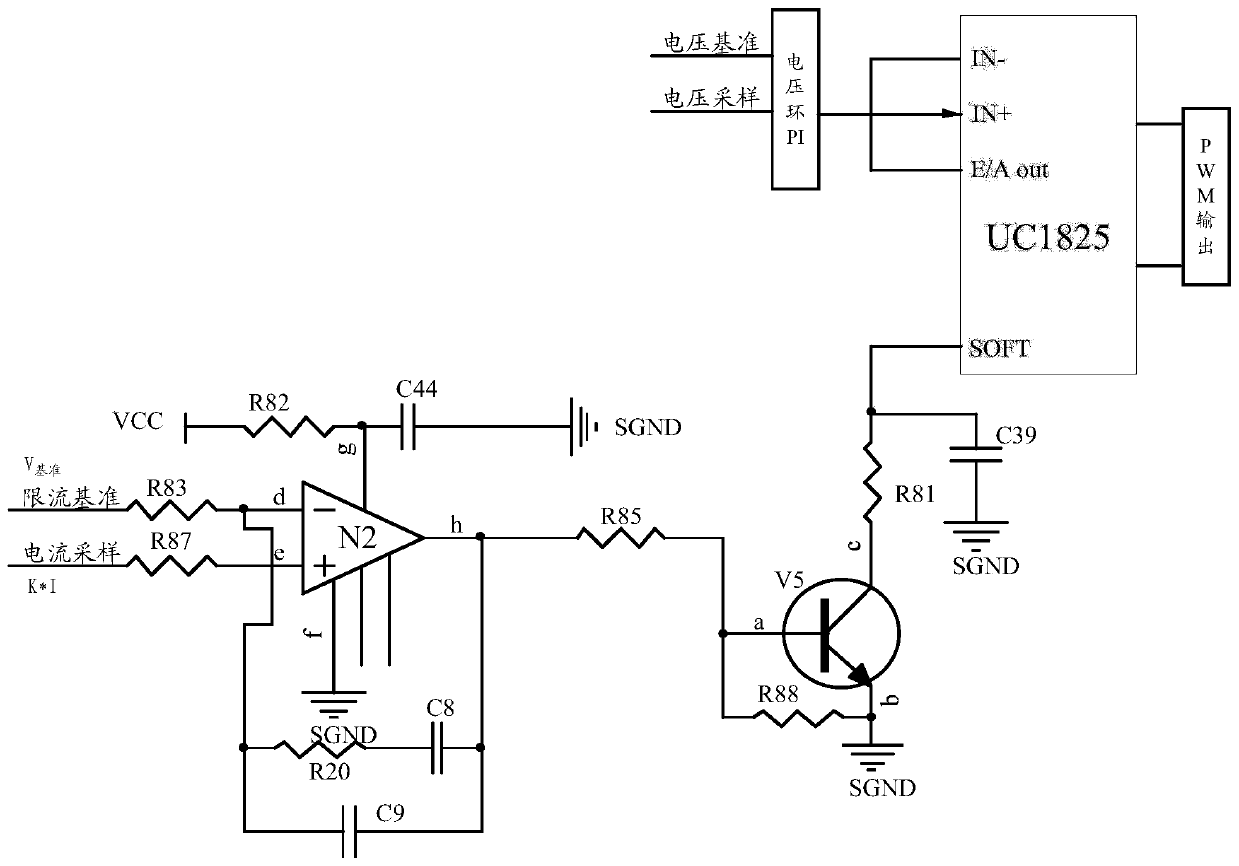 Current-limiting control circuit of laser load distributor for space