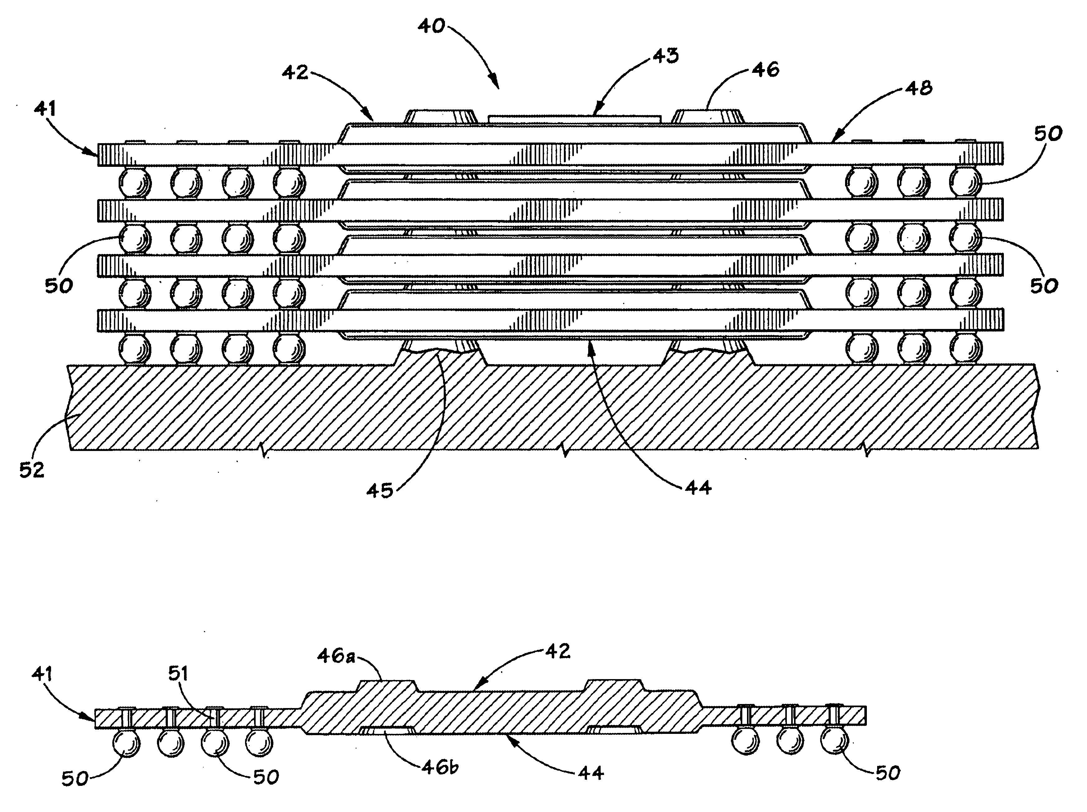 Stackable ball grid array