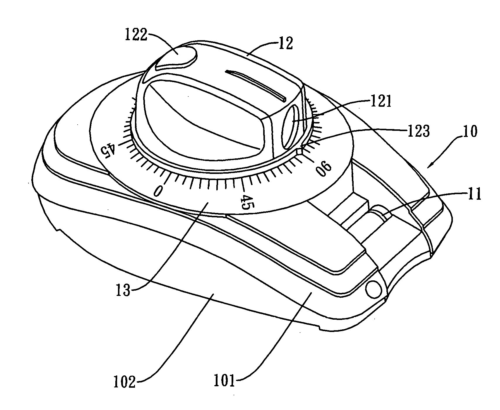 Optical horizontal measurement device