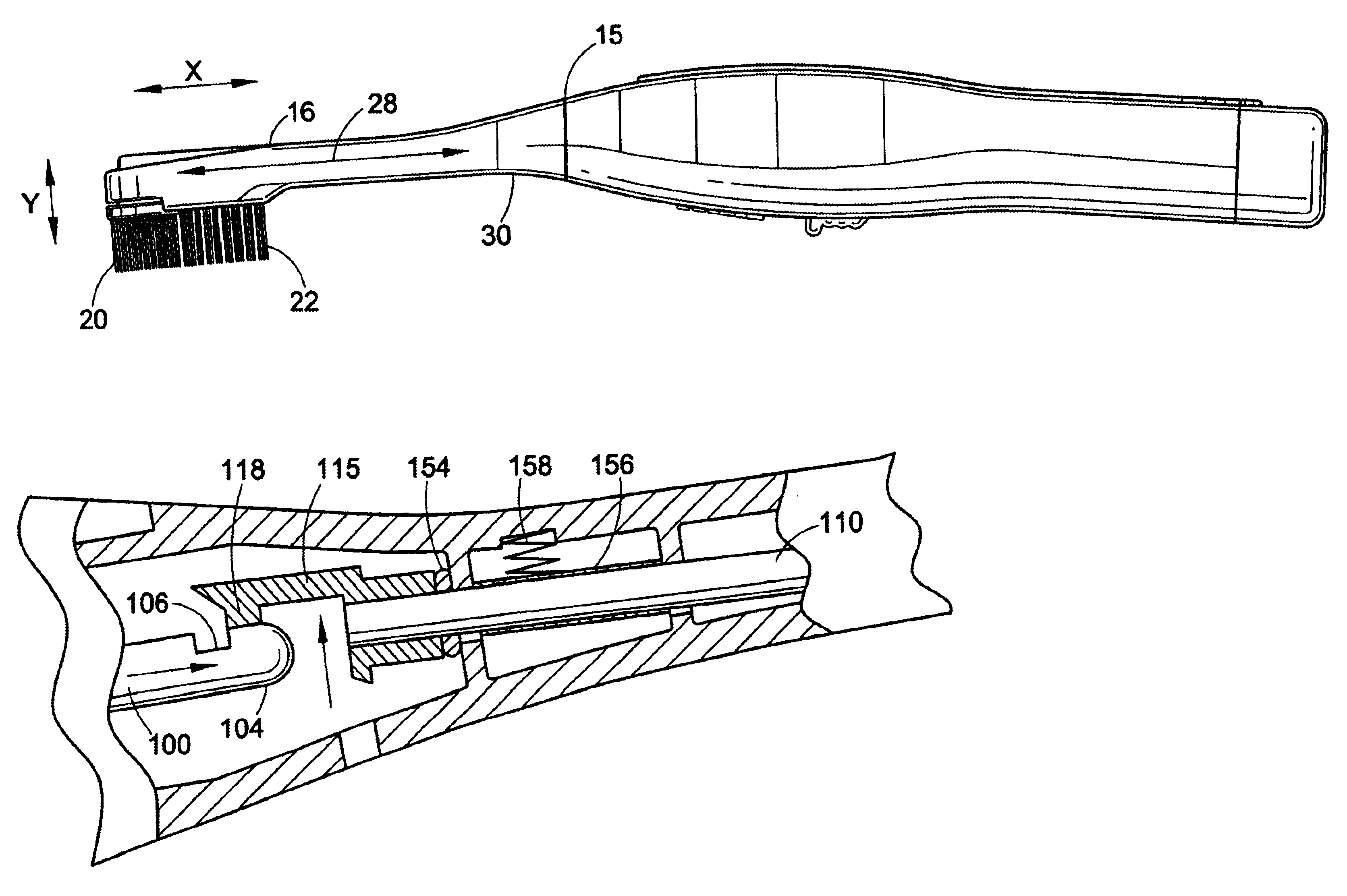 Replaceable head electric toothbrush and connection structure therefor