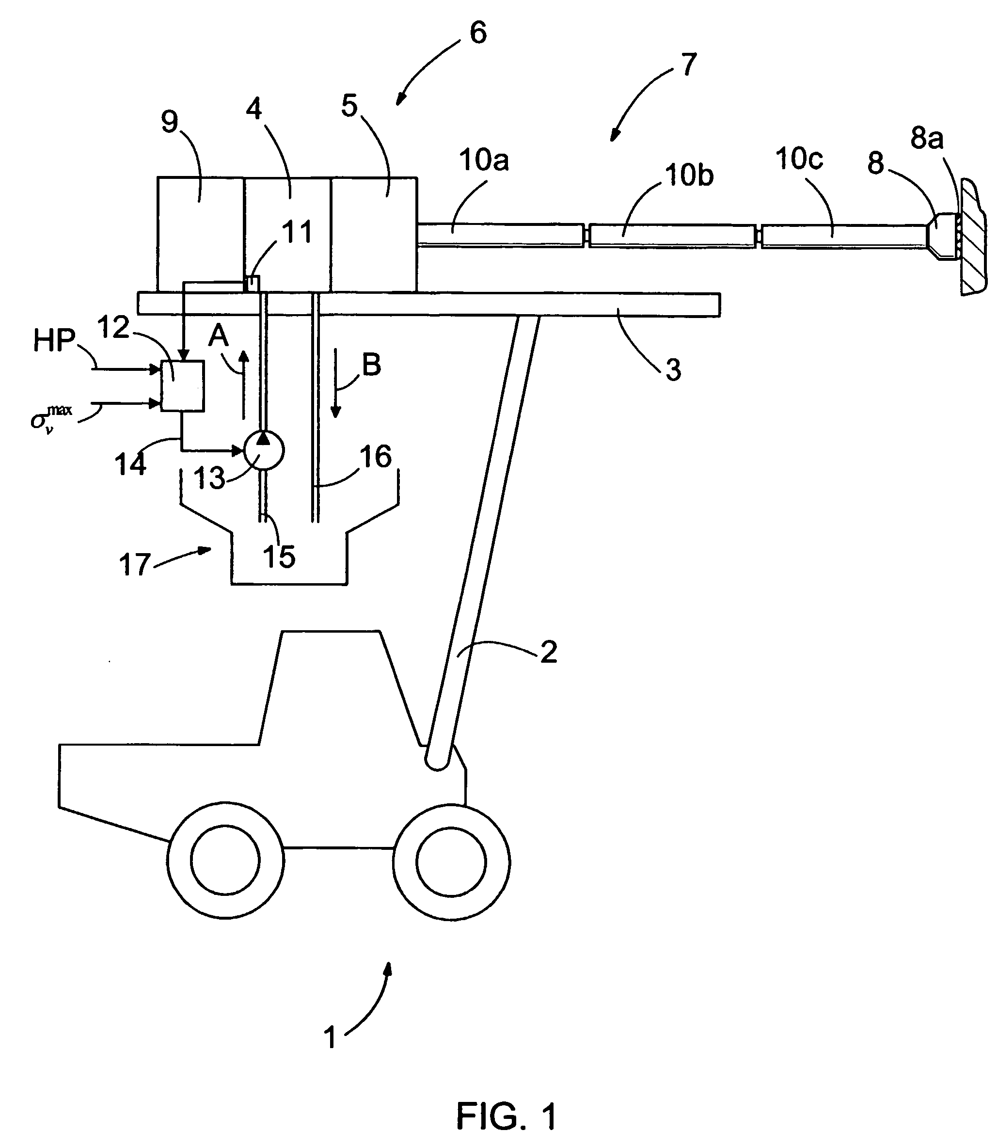 Method and arrangement of controlling of percussive drilling based on the stress level determined from the measured feed rate