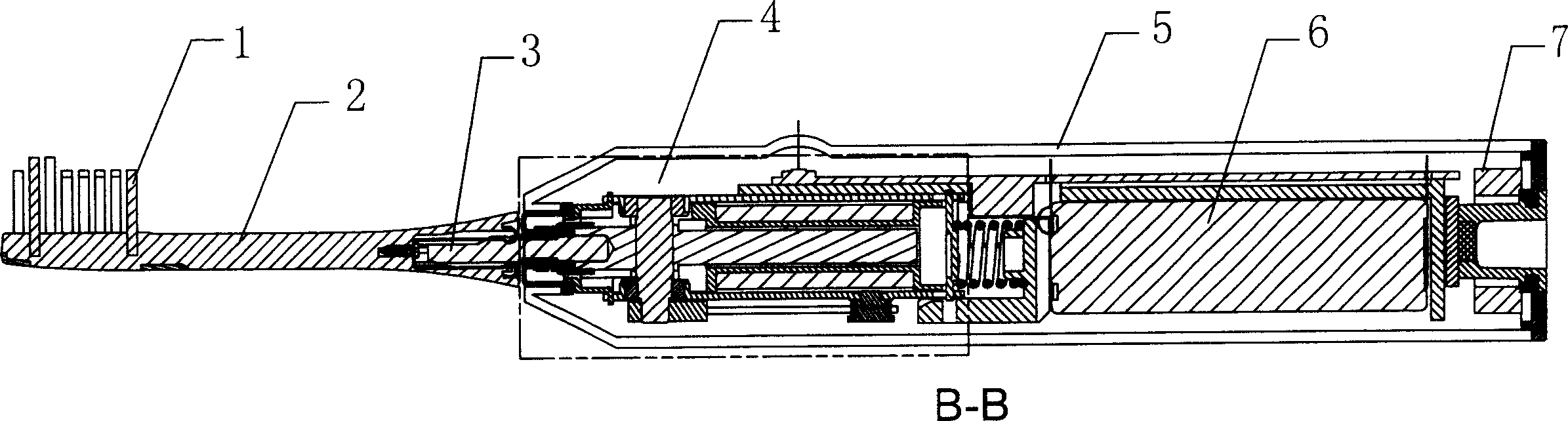 Acoustic toothbrush and its rotation axle electric machine